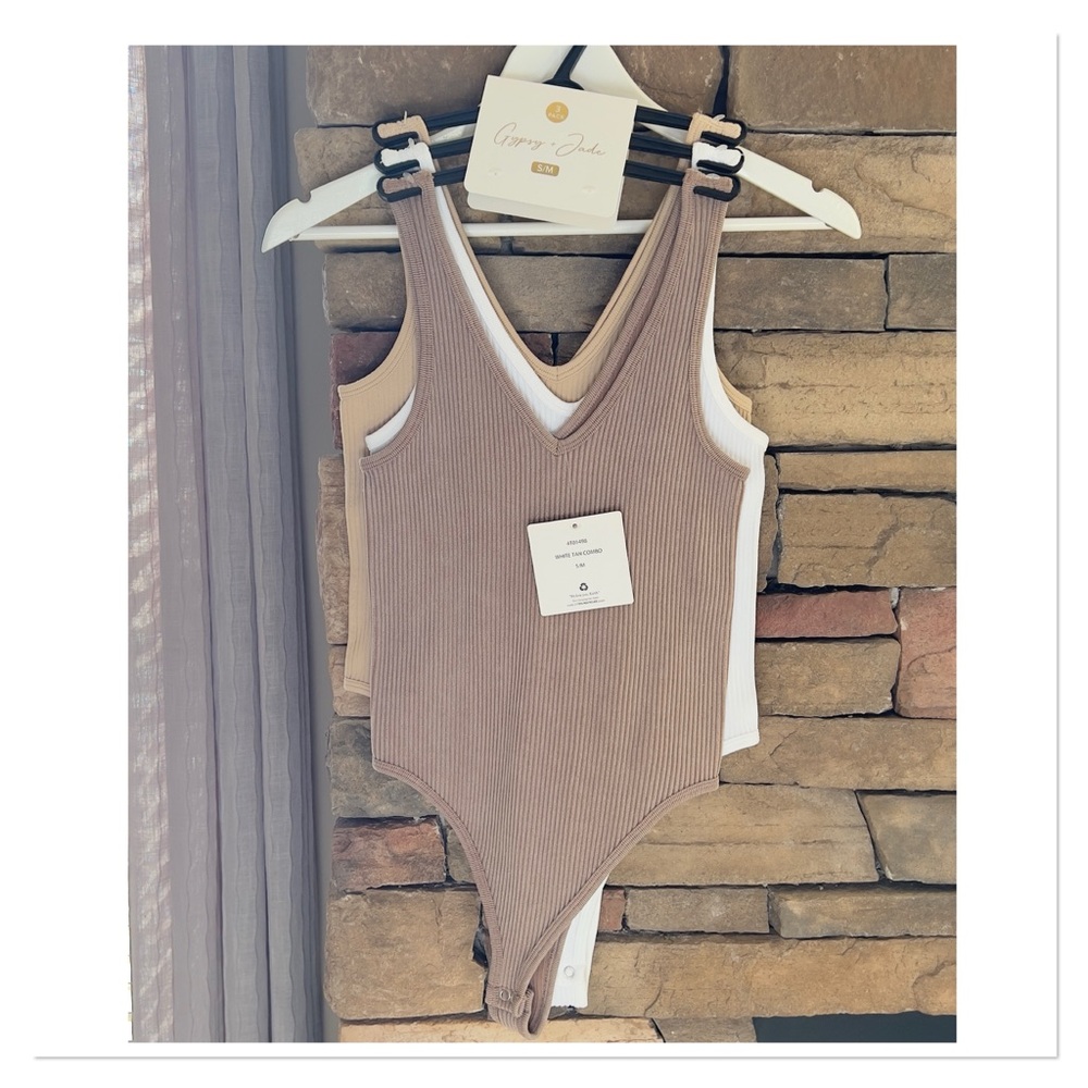 GYPSY & JADE Ribbed Bodysuit 3 Piece Set